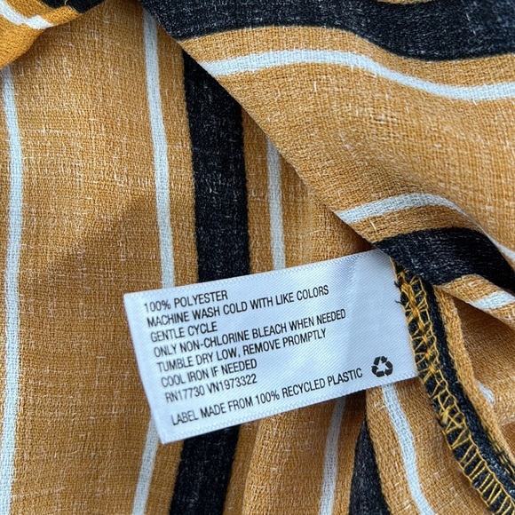 Wild Fable mustard yellow striped long sleeve shirt size 2XL - Picture 12 of 14